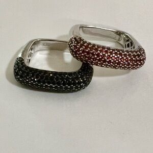 Elegant Sterling Silver Ring Set